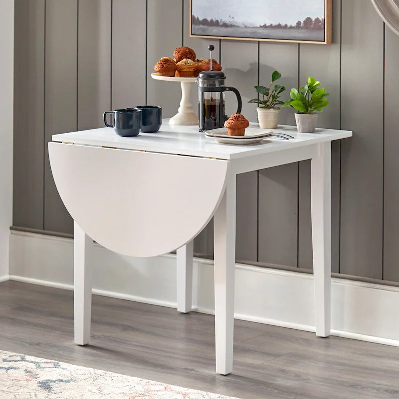 Country Cottage Solid Wood Drop-Leaf Dining Table