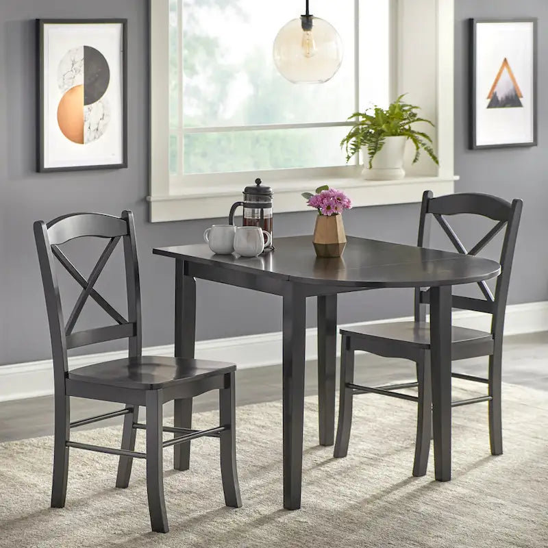 Country Cottage Solid Wood Drop-Leaf Dining Table
