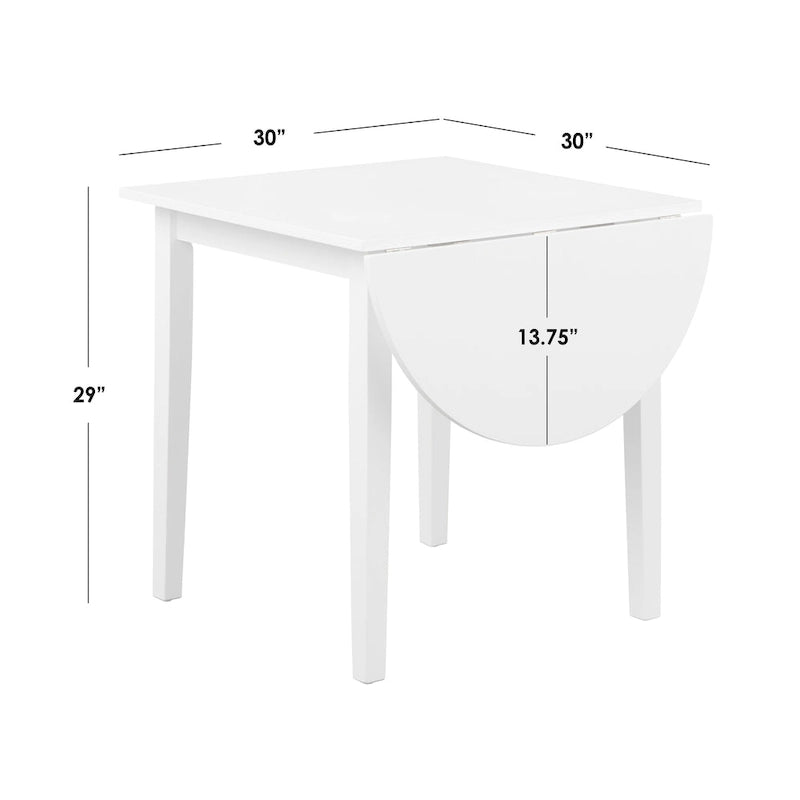 Country Cottage Solid Wood Drop-Leaf Dining Table