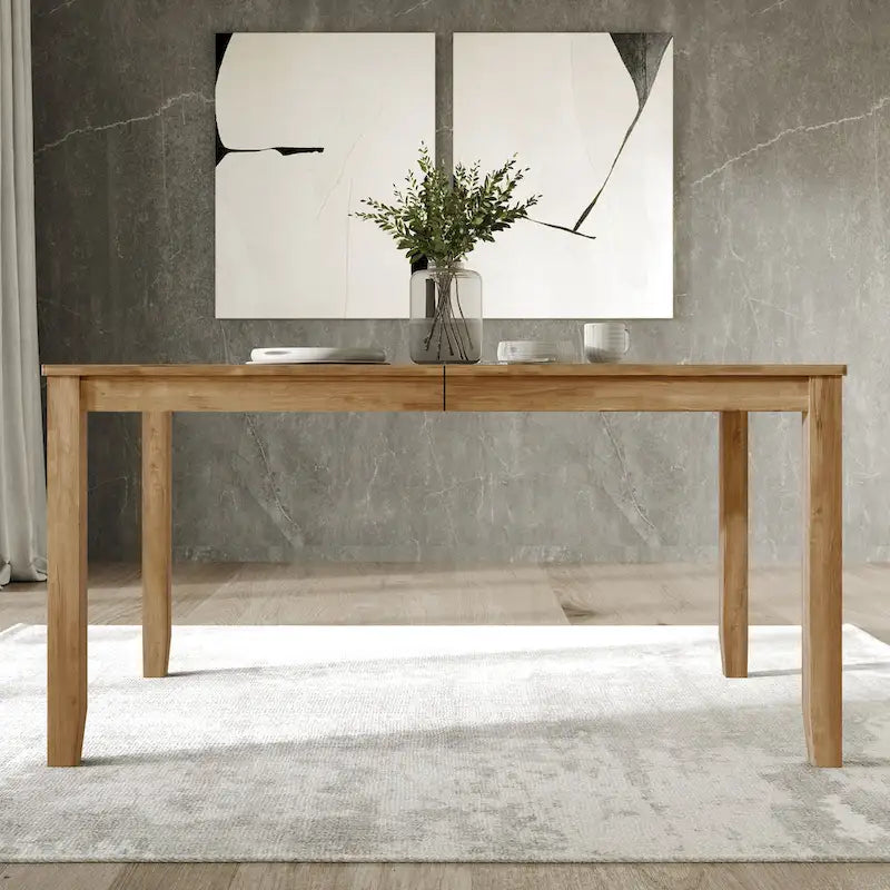 Minimalist Timeless Wooden Dining Table - N/A
