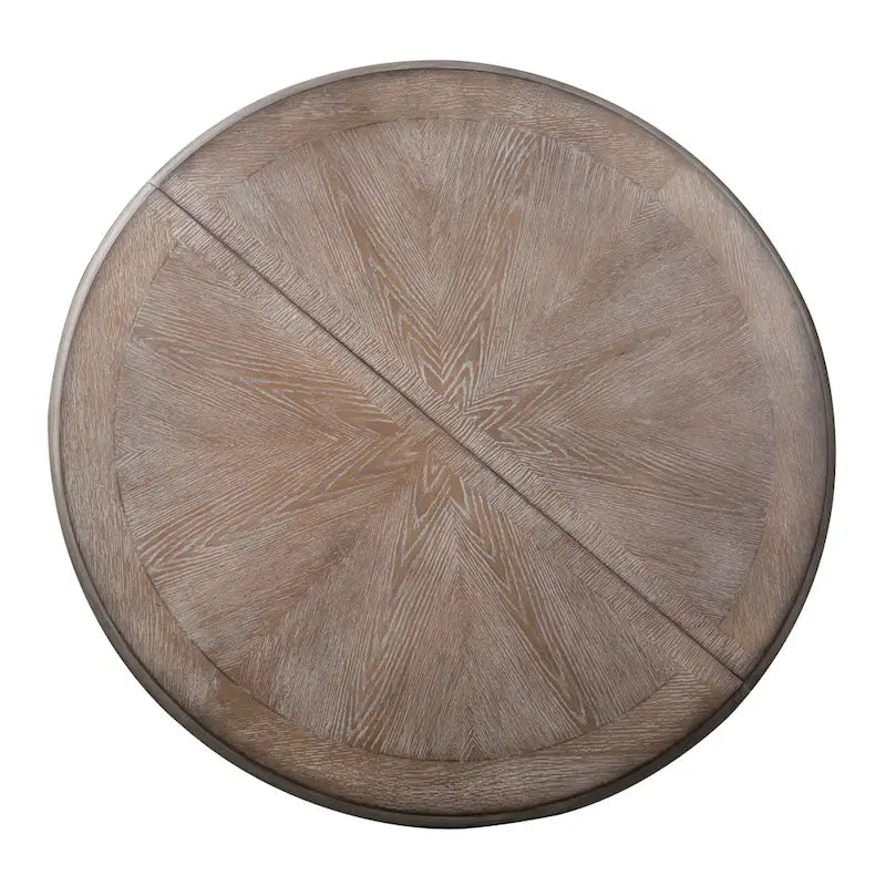 Round Pedestal Dining Table with Expandable Leaves - 2 Finishes