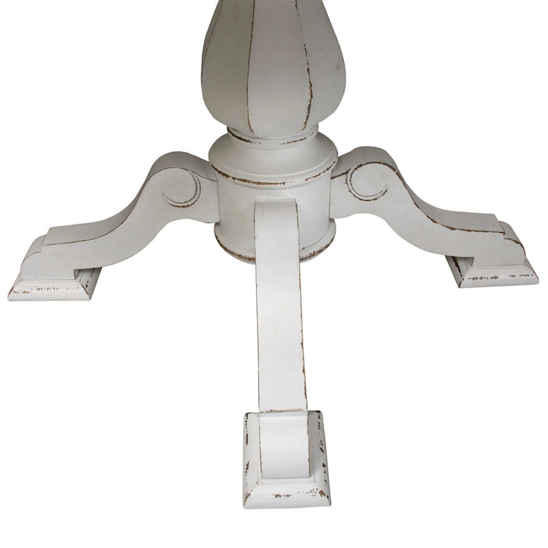 Round Pedestal Dining Table with Expandable Leaves - 2 Finishes
