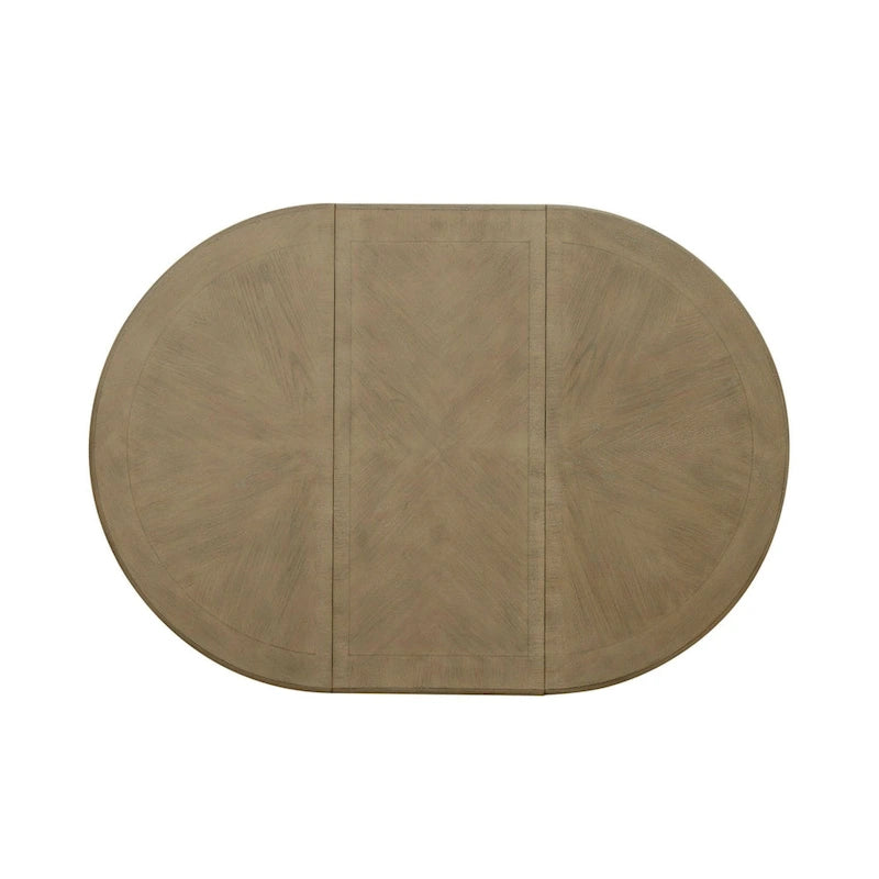 Round Pedestal Dining Table with Expandable Leaves - 2 Finishes
