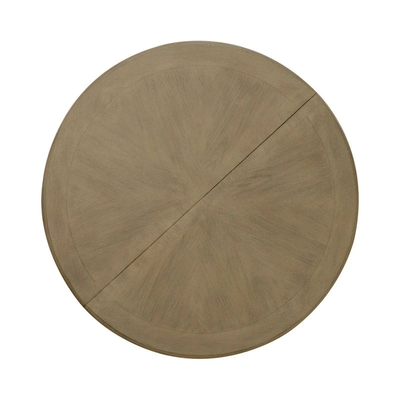 Round Pedestal Dining Table with Expandable Leaves - 2 Finishes