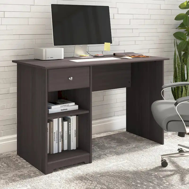 48W Computer Desk with Storage by