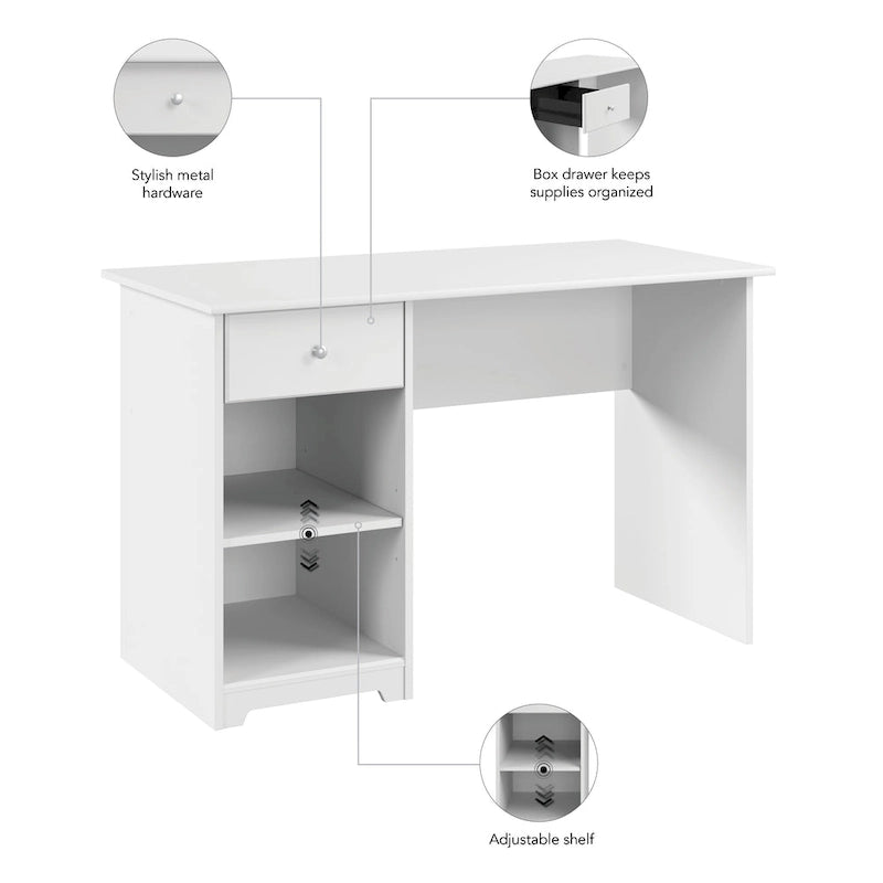 48W Computer Desk with Storage by
