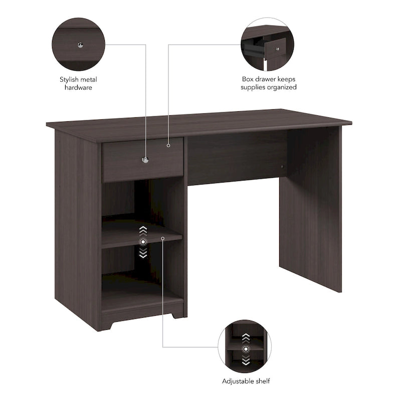 48W Computer Desk with Storage by