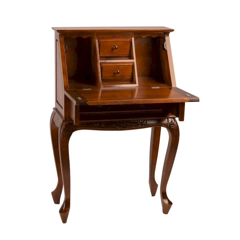Carved Wood Secretary Desk