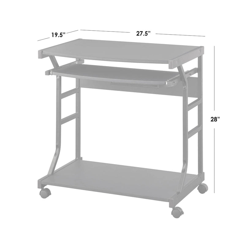 Rolling Computer Desk Cart