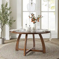 Mid-century Modern 54 Solid Wood Round Dining Table
