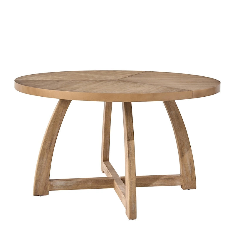 Mid-century Modern 54 Solid Wood Round Dining Table