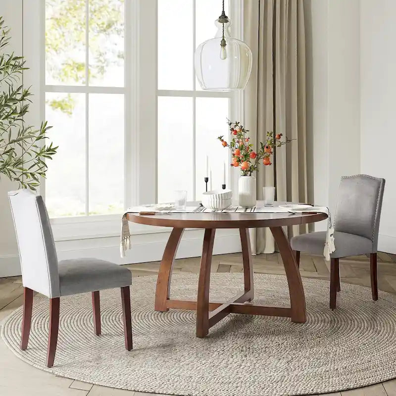 Mid-century Modern 54 Solid Wood Round Dining Table