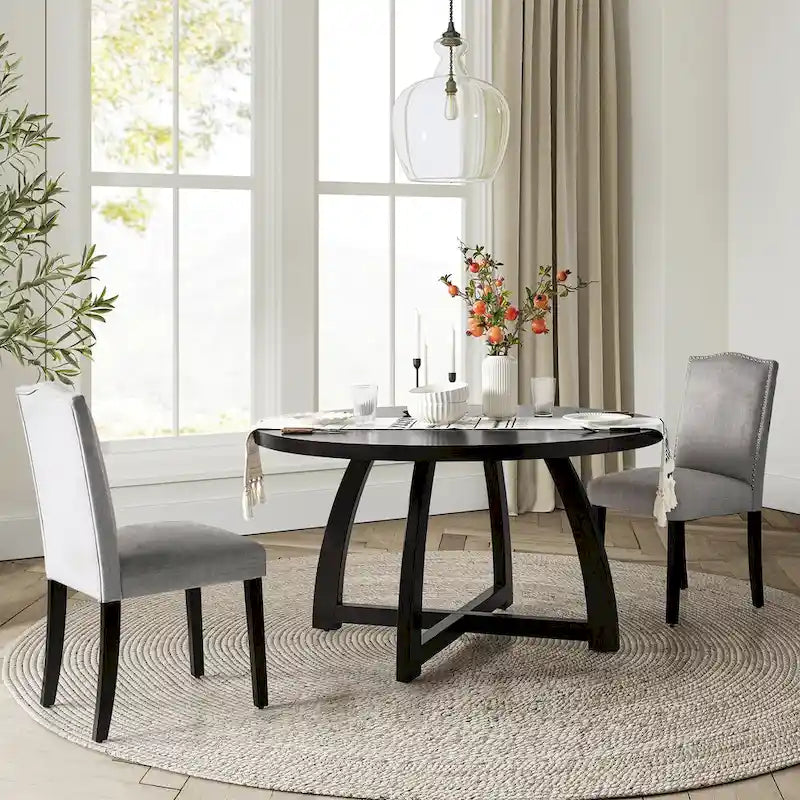 Mid-century Modern 54 Solid Wood Round Dining Table