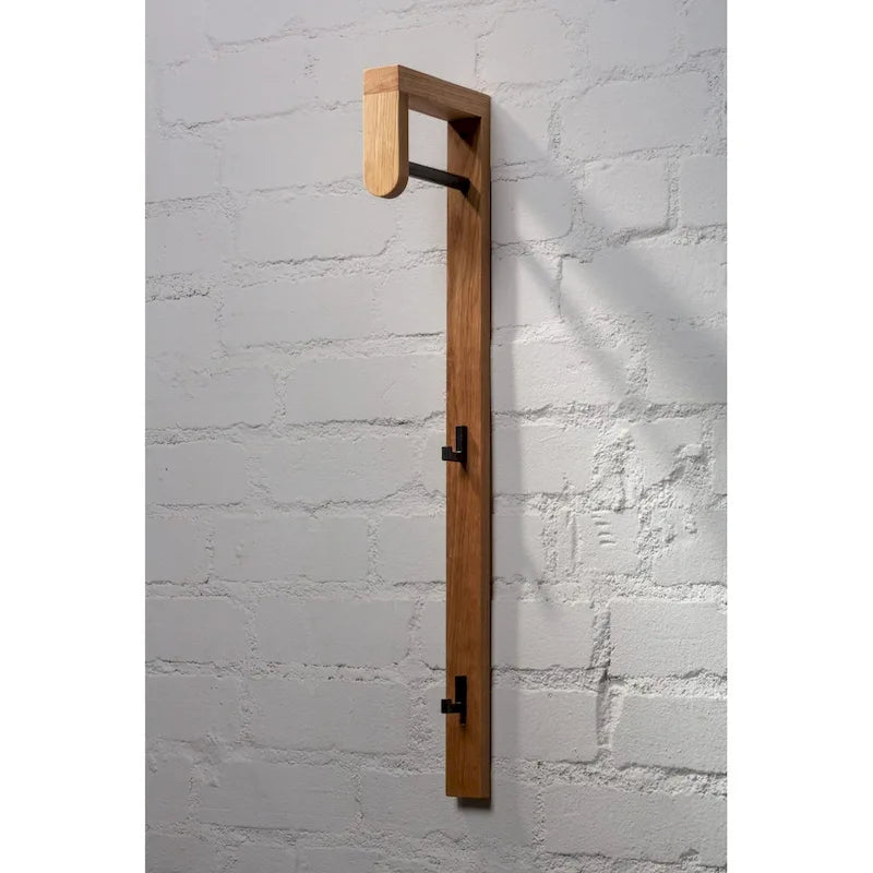 Scandinavian Solid Oak Coat Rack