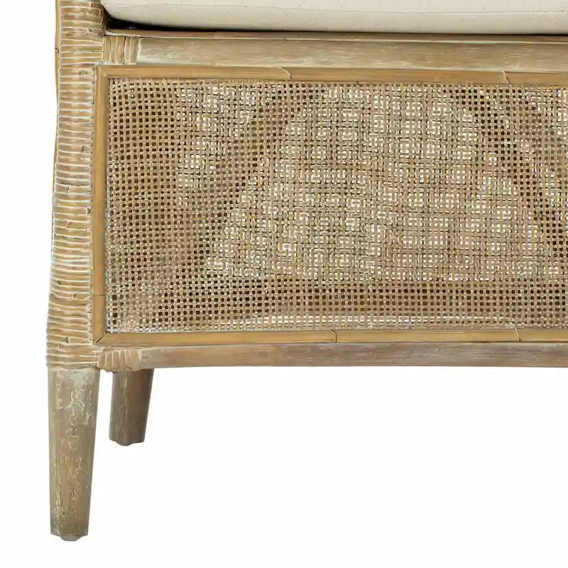 Rattan Arm Chair Washed - 31.5 x 29.9 x 25.6 - 30Wx26Dx32H