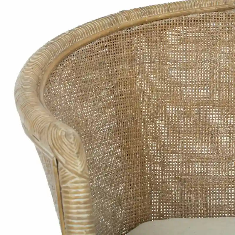 Rattan Arm Chair Washed - 31.5 x 29.9 x 25.6 - 30Wx26Dx32H
