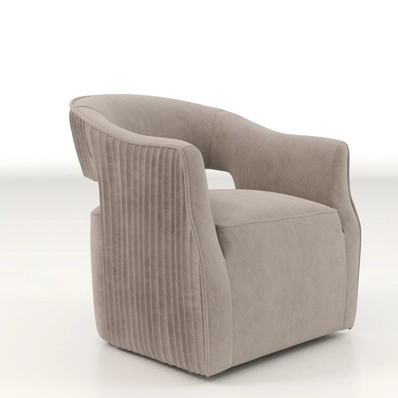 Modern Glam Velvet 360 Degree Swivel Open-Back Accent Armchair Set of 2