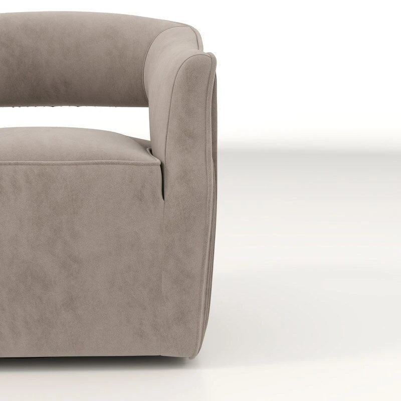 Modern Glam Velvet 360 Degree Swivel Open-Back Accent Armchair Set of 2