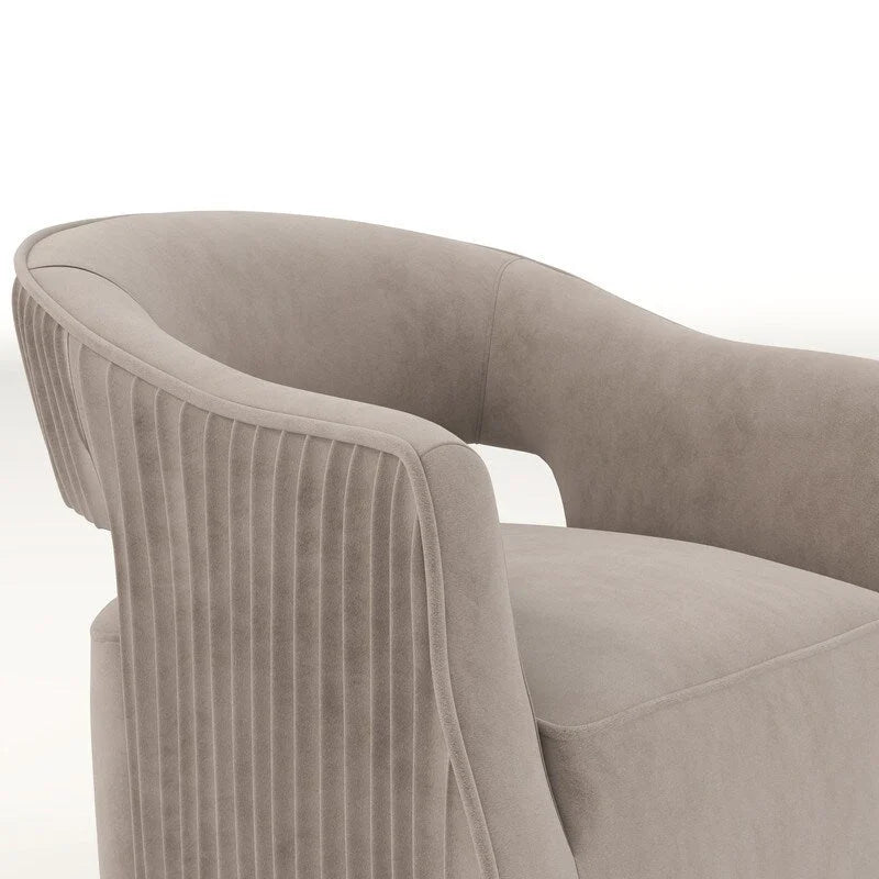 Modern Glam Velvet 360 Degree Swivel Open-Back Accent Armchair Set of 2