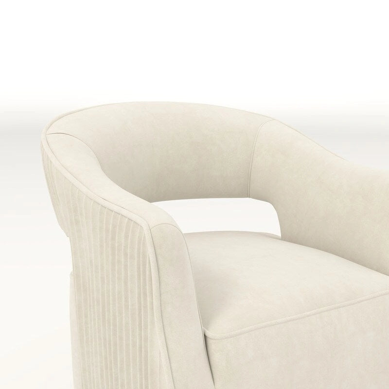 Modern Glam Velvet 360 Degree Swivel Open-Back Accent Armchair Set of 2