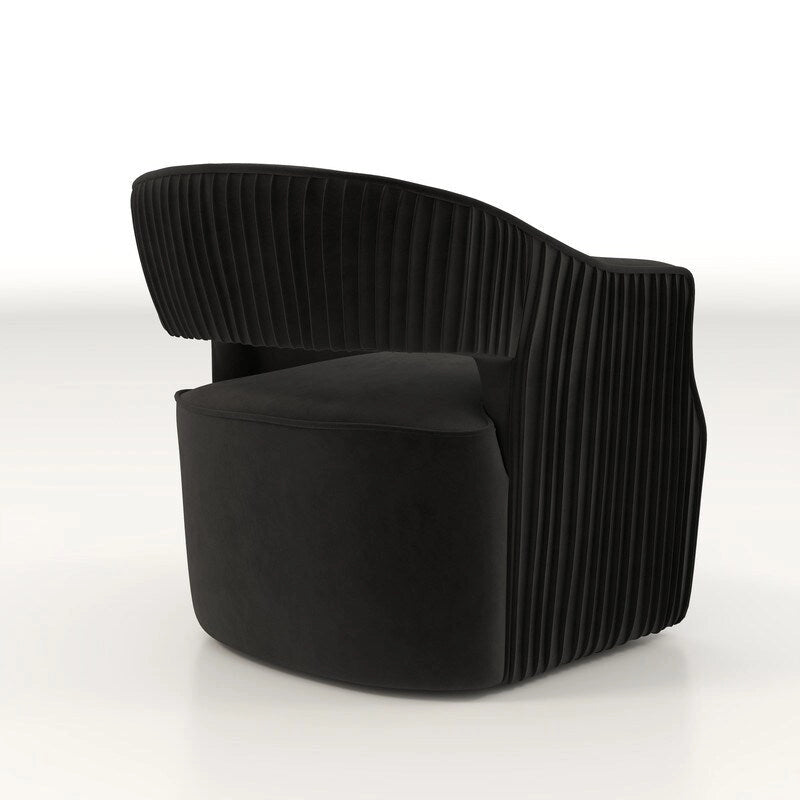 Modern Glam Velvet 360 Degree Swivel Open-Back Accent Armchair Set of 2