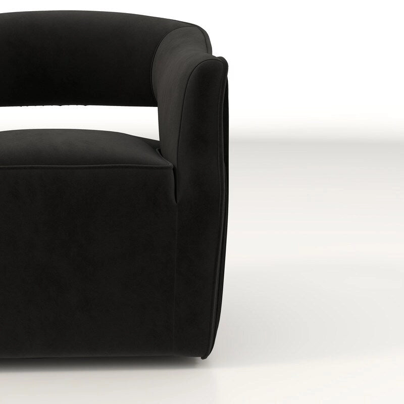 Modern Glam Velvet 360 Degree Swivel Open-Back Accent Armchair Set of 2