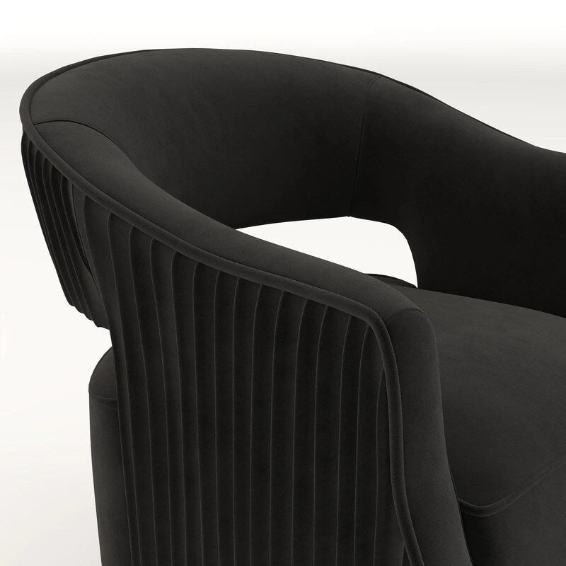 Modern Glam Velvet 360 Degree Swivel Open-Back Accent Armchair Set of 2
