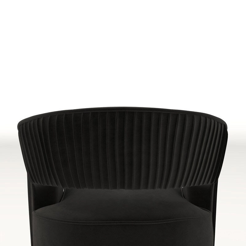 Modern Glam Velvet 360 Degree Swivel Open-Back Accent Armchair Set of 2