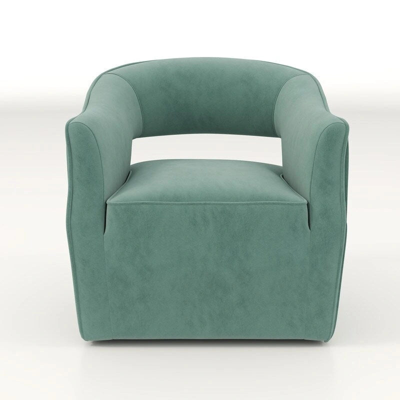 Modern Glam Velvet 360 Degree Swivel Open-Back Accent Armchair Set of 2