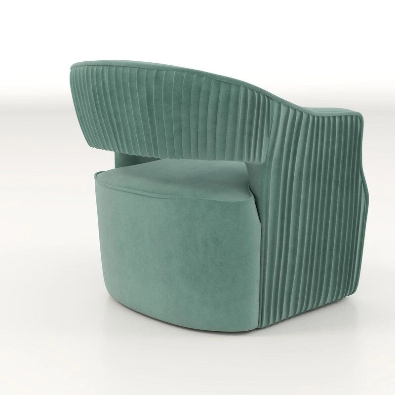 Modern Glam Velvet 360 Degree Swivel Open-Back Accent Armchair Set of 2
