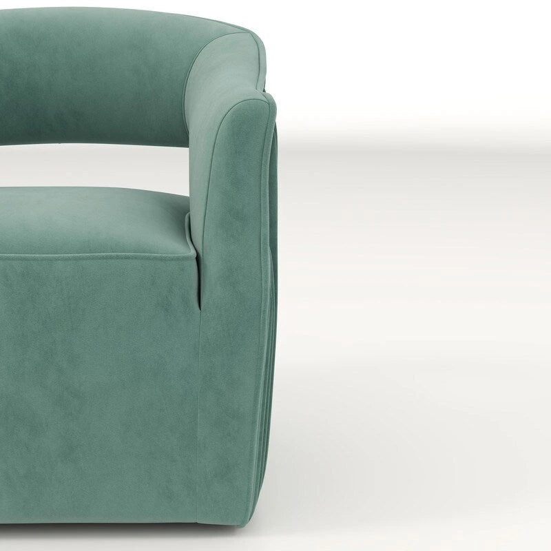 Modern Glam Velvet 360 Degree Swivel Open-Back Accent Armchair Set of 2