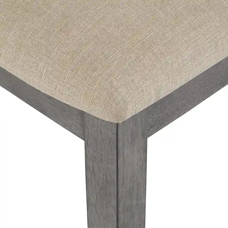 Beige Linen Rattan Dining Chairs (Set of 2) by Classic