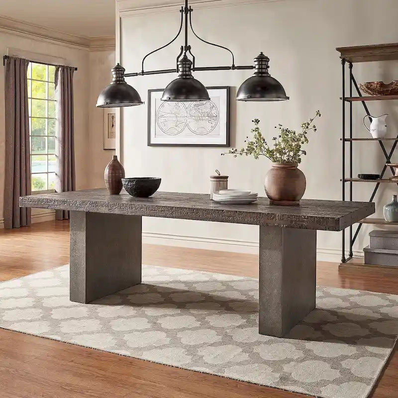 Reclaimed Wood and Concrete Dining Table