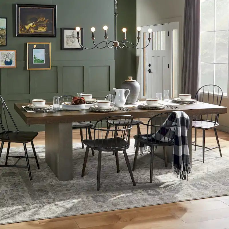 Reclaimed Wood and Concrete Dining Table
