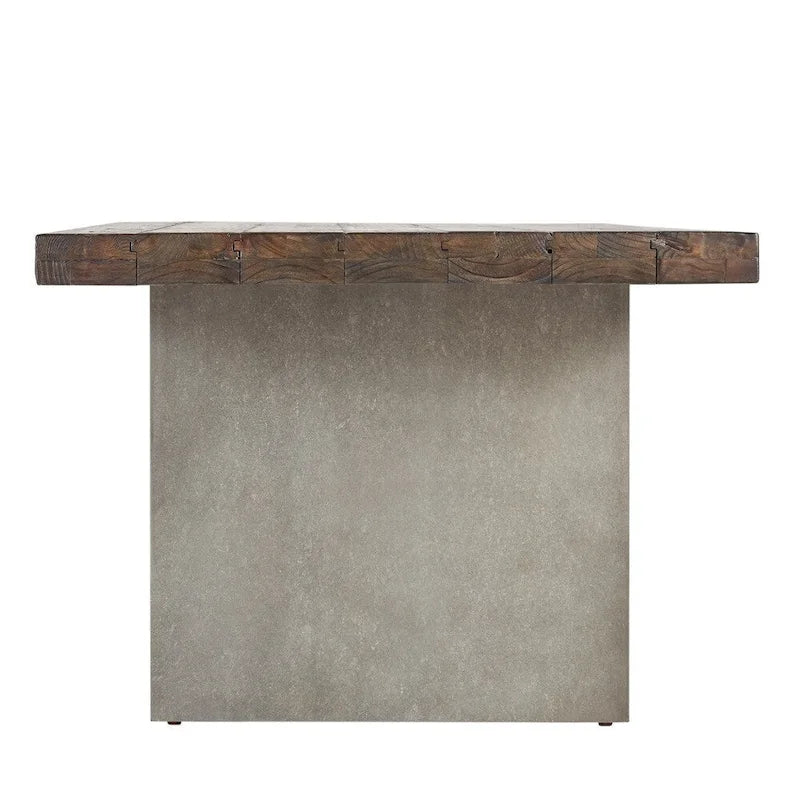 Reclaimed Wood and Concrete Dining Table
